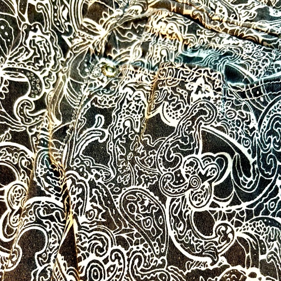 Vigold Skinny Jeans Style V60 Paisley Pants Stretch Feminine Goth Size 13/14 32 - Picture 10 of 13